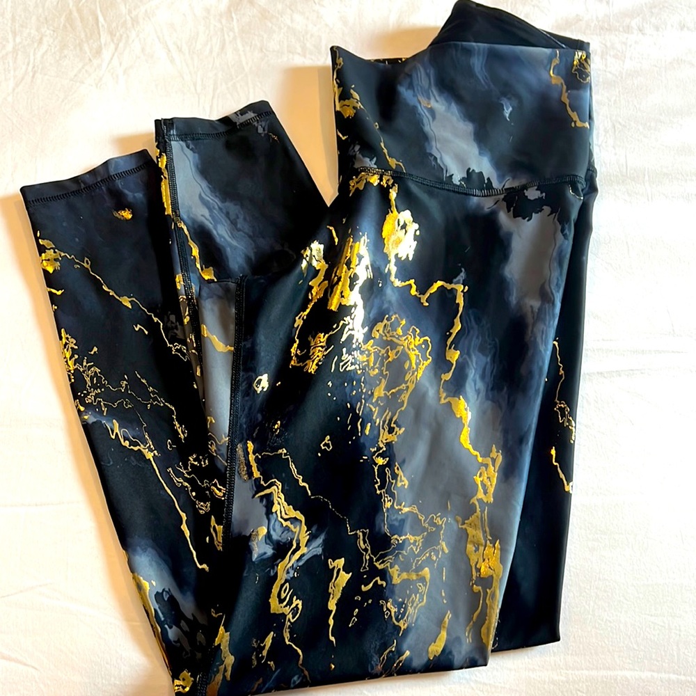 Metallic work out pants- size Large